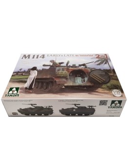 TAKOM 1/35 SCALE PLASTIC MODEL KIT - 2154 - US M114 EARLY AND LATE - TAK02154