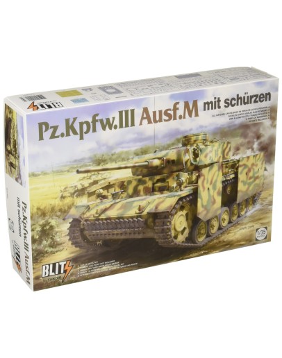 TAKOM 1/35 SCALE PLASTIC MODEL KIT - 8002 -PANZER PZ.KPFW.III AUSF.M MIT SCHURZEN - TAK08002