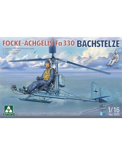 TAKOM 1/16 SCALE PLASTIC MODEL KIT - 1015 - FOCKE-ACHGELIS Fa 330 BACHSTELZE 