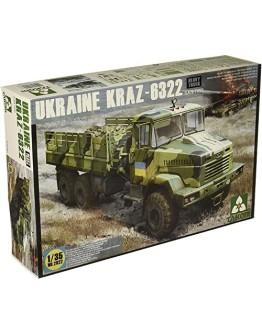 TAKOM 1/35 SCALE PLASTIC MODEL KIT - 2022 - UKRAINE KRAZ-6322 HEAVY TRUCK - TAK02022