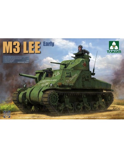 TAKOM 1/35 SCALE PLASTIC MODEL KIT - 2085 - EARLY M3 LEE TANK - TAK02085