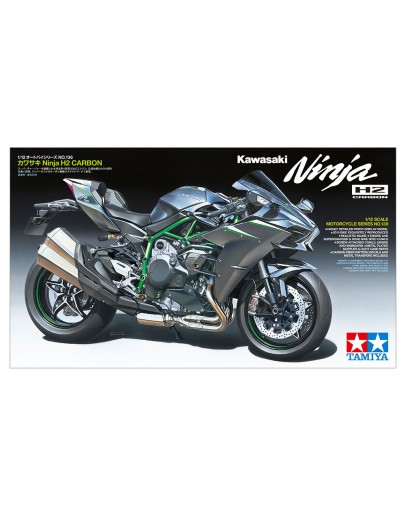 TAMIYA 1/12 SCALE MODEL MOTOR CYCLE KIT - 14136 - Kawasaki Ninja H2 Carbon