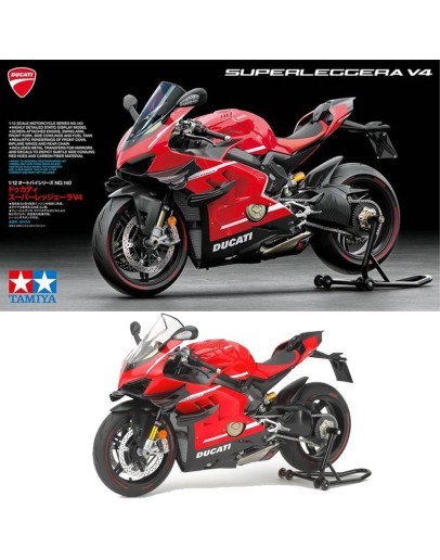 TAMIYA 1/12 SCALE MODEL MOTOR CYCLE KIT - 14140 - DUCATI SUPERLEGGERA V4 MOTOR BIKE