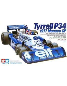 TAMIYA 1/20 SCALE MODEL KIT - 20053 - Tyrrell P34 Six Wheeler ELF TEAM 1977 MONACO GP