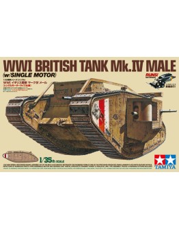 TAMIYA 1/35 SCALE MODEL KIT 30057 WWI British Tank Mk.IV Male (W/ Single Motor)