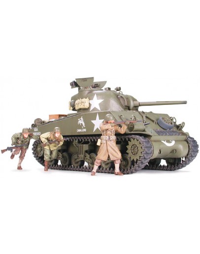 TAMIYA 1/35 SCALE MODEL KIT 35250 U.S. Medium Tank M4A3 Sherman 75mm Gun Late Production 