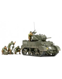 TAMIYA 1/35 SCALE MODEL KIT 35313 U.S. Light Tank M5A1 "Pursuit Operation" Set (w/4 Figures)