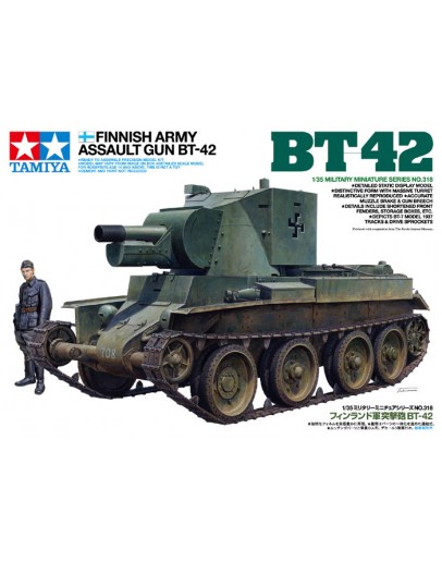 TAMIYA 1/35 SCALE MODEL KIT 35318 Finnish Army Assault Gun BT-42