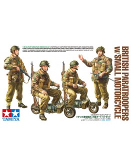 TAMIYA 1/35 SCALE MODEL KIT 35337 British Paratroopers w/Small Motorcycle