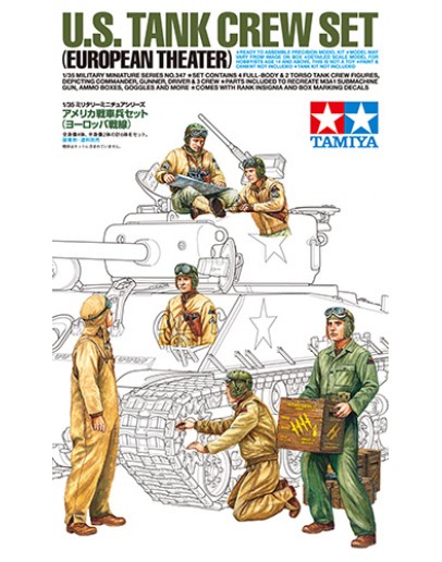 TAMIYA 1/35 SCALE MODEL KIT 35347 U.S. Tank Crew Set (European Theater)