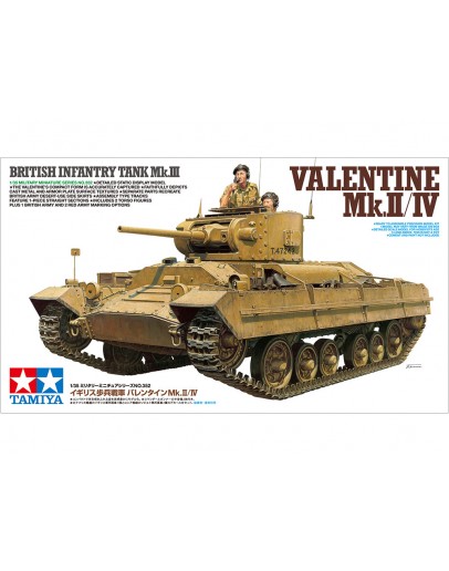 TAMIYA 1/35 SCALE MODEL KIT 35352 British Infantry Tank Mk.III Valentine Mk.II/IV