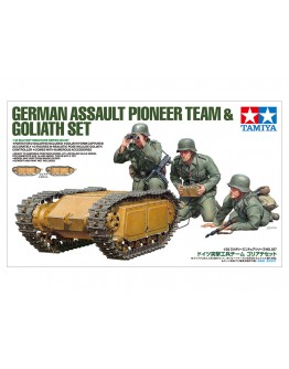 TAMIYA 1/35 SCALE MODEL KIT 35357 German Assault Pioneer Team & Goliath Set
