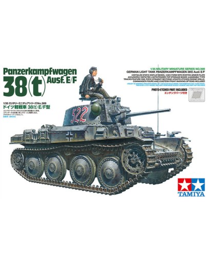 TAMIYA 1/35 SCALE MODEL KIT 35369 GERMAN PANZERKAMPFWAGEN 38(t) AUSF.E/F - TA35369