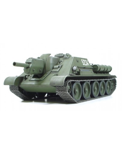 TAMIYA 1/48 SCALE MILITARY MODEL KIT - 32527 - Russian Tank Destroyer SU-122