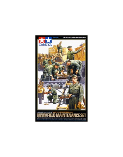 TAMIYA 1/48 SCALE MILITARY MODEL KIT - 32547 - WWII German Tank Crew Field Maintenance Set