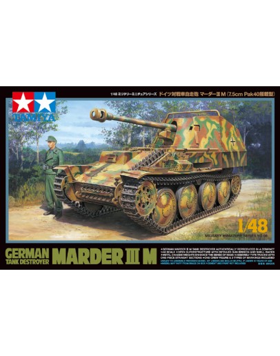 TAMIYA 1/48 SCALE MILITARY MODEL KIT - 32568 - German Tank Destroyer Marder III M