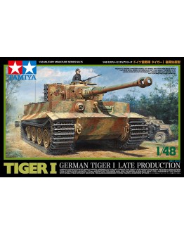 TAMIYA 1/48 SCALE MILITARY MODEL KIT - 32575 - German Tiger 1 Late Production 