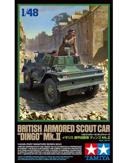 TAMIYA 1/48 SCALE MILITARY MODEL KIT - 32581 - British Armored Scout Car "Dingo" Mk.II