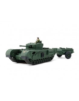 TAMIYA 1/48 SCALE MILITARY MODEL KIT - 32594 - British Tank Churchill Mk.VII Crocodile
