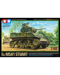 TAMIYA 1/48 SCALE MILITARY MODEL KIT - 32606 - U.S. LIGHT TANK M5A1 STUART
