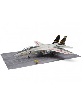 TAMIYA 1/48 SCALE MODEL AIRCRAFT KIT - 61122 - Grumman F-14A Tomcat (Late Model) Carrier Launch set