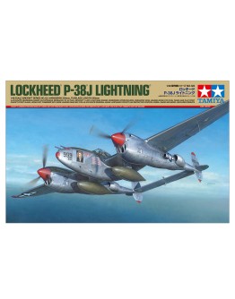 TAMIYA 1/48 SCALE MODEL AIRCRAFT KIT - 61123 - Lockheed P-38J Lightning
