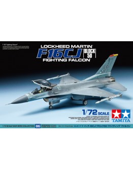 TAMIYA 1/72 SCALE MODEL KIT 60786 - Lockheed Martin F-16CJ (Block 50) Fighting Falcon 