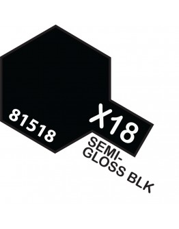 TAMIYA ACRYLIC PAINT - X-18 Semi-Gloss Black 