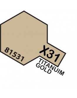TAMIYA ACRYLIC PAINT - X-31 Titanium Gold
