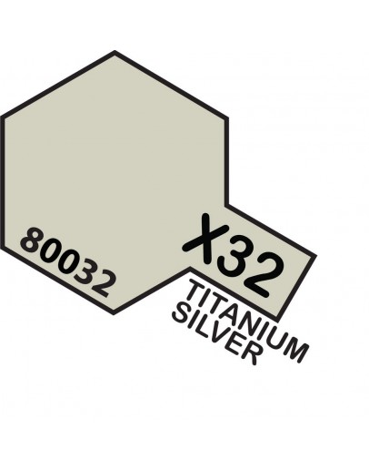 TAMIYA ENAMEL PAINT - X-32 Titanium Silver 