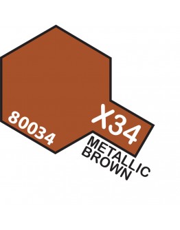 TAMIYA ENAMEL PAINT - X-34 Metallic Brown 