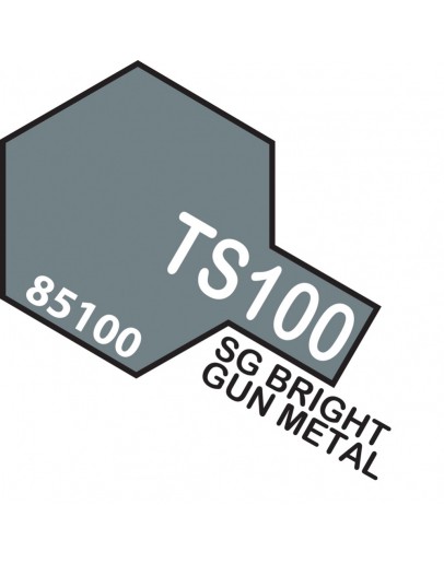TAMIYA SPRAY CANS - TS-100 Semi-Gloss Bright Gun Metal