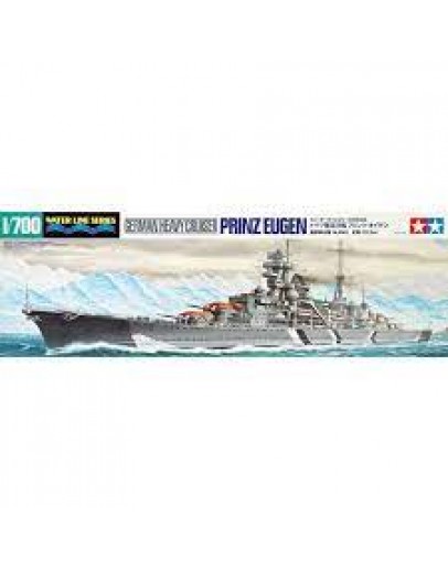 TAMIYA 1/700 WATER LINE SERIES SCALE MODEL KIT 31805 - PRINZ EUGEN GERMAN HEAVY CRUISER TA31805