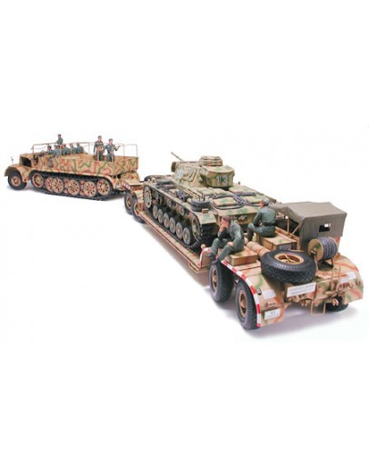 TAMIYA 1/35 SCALE MODEL KIT 35246 German 18 Ton Heavy Half-Track "FAMO" AND Tank Transporter Sd.Ah.116