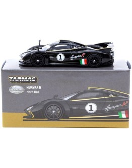 TARMAC 1/64 SCALE DIE-CAST MODEL CAR - TW64G035BK - PAGANI HUYRA R (NERO ORO)