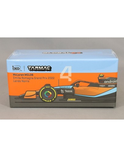 TARMAC 1/64 SCALE DIE-CAST MODEL CAR - TW64GF041L - MCLAREN MCL36 - EMMILIA ROMAGNA GRAND PRIX 2022 - LANDO NORRIS