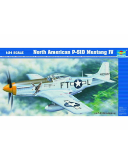 TRUMPETER 1/24 SCALE MODEL AIRCRAFT KIT - 02401 - North American P-51D Mustang IV