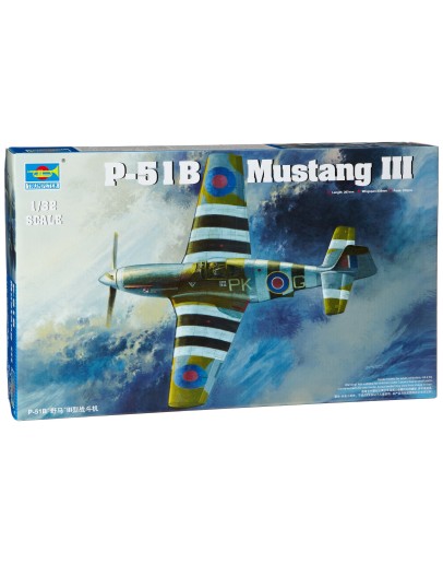 TRUMPETER 1/32 SCALE MODEL AIRCRAFT KIT - 02283 - P-51B MUSTANG III [RAF] TR02283
