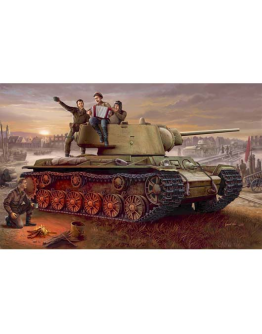 TRUMPETER 1/35 PLASTIC MILITARY MODEL KIT - 00360 - Russian KV-1 model 1942 Lighweight Cast Tank