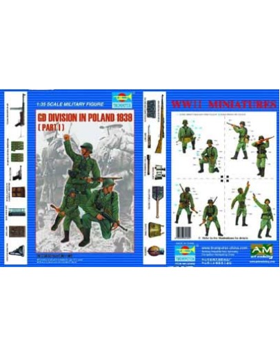 TRUMPETER 1/35 PLASTIC MILITARY FIGURES - 00402 - PANZER DIVISION [POLAND 1939] PART 1