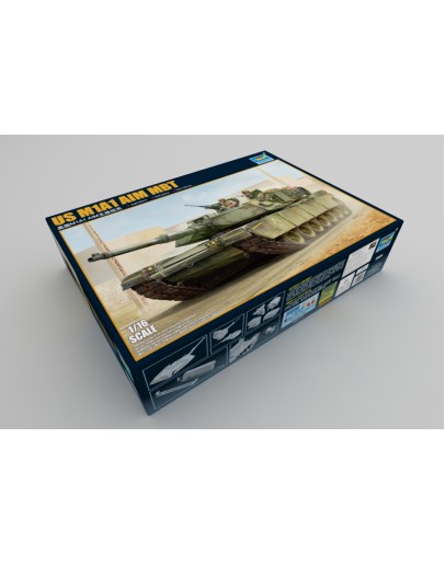 TRUMPETER 1/16 SCALE MILITARY MODEL KIT - 00926 - US M1A1 AIM MBT 