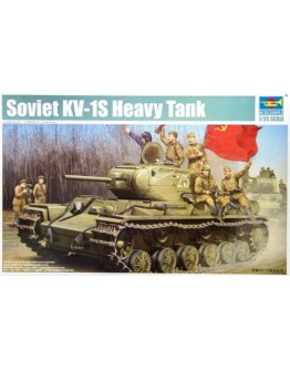 TRUMPETER 1/35 PLASTIC MILITARY MODEL KIT - 01566 - SOVIET KV-1S HEAVY TANK