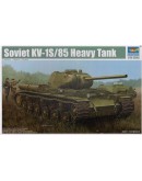 TRUMPETER 1/35 PLASTIC MILITARY MODEL KIT - 01567 - SOVIET KV-1S-85 HEAVY TANK