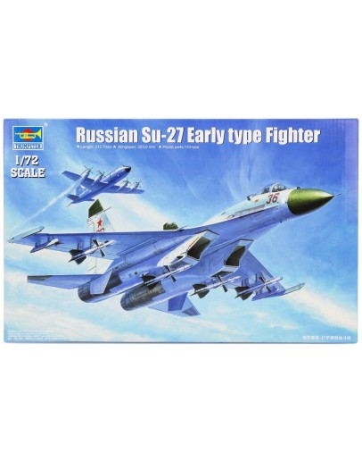 TRUMPETER 1/72 SCALE MODEL AIRCRAFT KIT - 01661 - RUSSIAN SU-27 EARLY TYPE FIGHTER