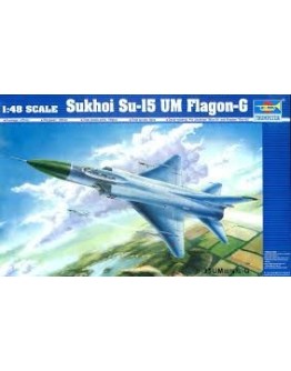 TRUMPETER 1/48 SCALE MODEL AIRCRAFT KIT - 02812 - RUSSIAN SUKHOI SU-15 UM FLAGON-G FIGHTER