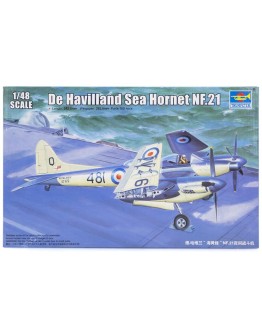 TRUMPETER 1/48 SCALE MODEL AIRCRAFT KIT - 02895 DE HAVILLAND SEA HORNET NF.21 FIGHTER TR02895