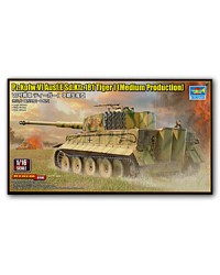TRUMPETER 1/16 SCALE MILITARY MODEL KIT - 00944 - German Pz. kpfw. VI Ausf.e Sd.Kfz. 181 TIGER 1 [MEDIUM PRODUCTION)