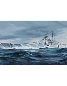TRUMPETER 1/350 SCALE MODEL SHIP KIT - 05358 - German Bismark Battleship