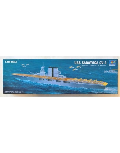 TRUMPETER 1/350 SCALE MODEL SHIP KIT - 05607 - U.S. AIRCRAFT CARRIER CV-3 SARATOGA - TR05607