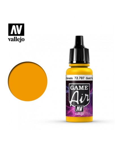 VALLEJO GAME AIR ACRYLIC PAINT - 72.707 - GOLD YELLOW (17ML)